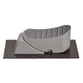 Gray Polycarbonate Trailer Drive-On Leveler with Rubber Mat - Side Angle | United RV Parts