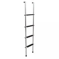 Silver Aluminum 66" Interior RV Bunk Ladder with Non-Slip Steps - Front View | United RV Parts