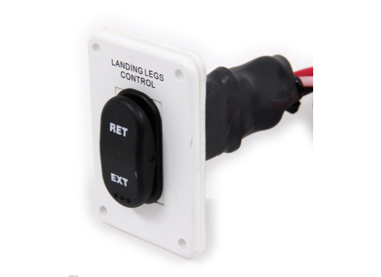 White Landing Gear Control Switch RET EXT Buttons - Close-up Detail | United RV Parts