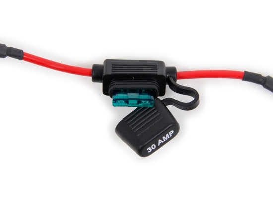 Black 30 AMP Fuse Connector for Landing Gear Switch - Wire Detail | United RV Parts