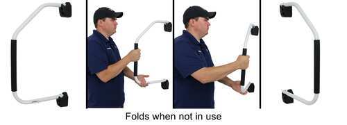 Stromberg Carlson Lend-A-Hand RV Assist Rail Folding Demo - In-Use Detail | United RV Parts
