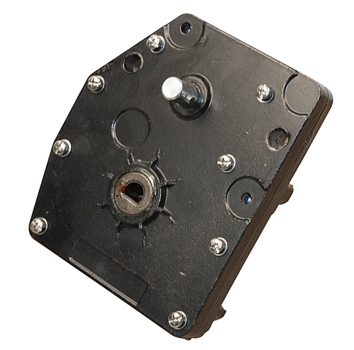 Black Metal RV Landing Gear Gearbox LG-179015 - Angle View Internal Mechanism | United RV Parts