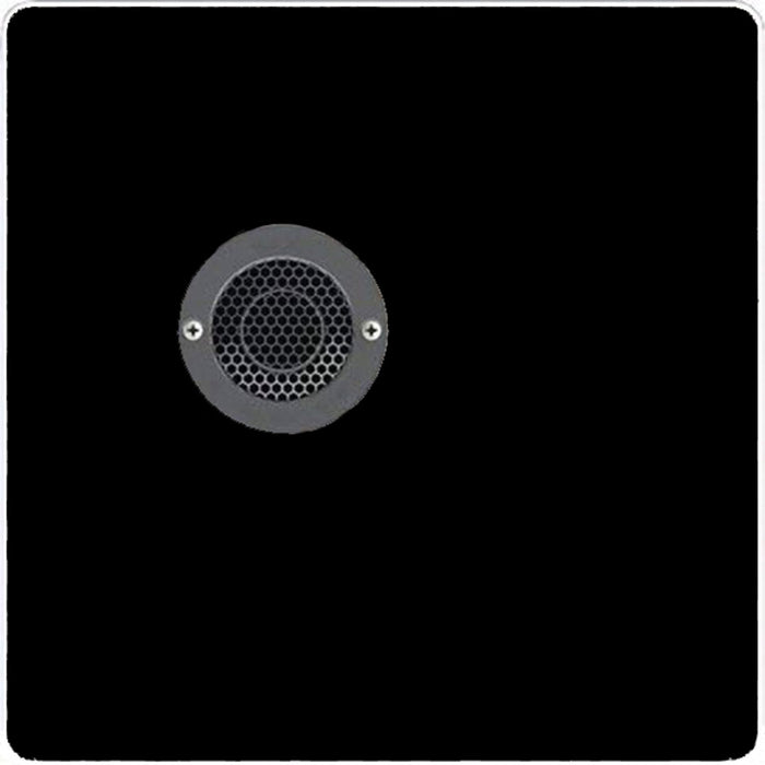 Black Steel RV Water Heater Access Door Panel with Vent Grille - Front Detail | United RV Parts