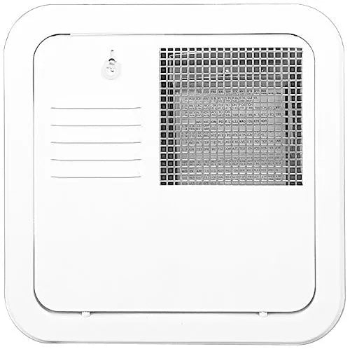 White Suburban RV Water Heater Access Door 6259APW Flush Mount - Exterior View | United RV Parts