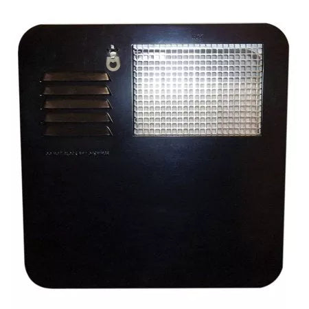 Black Suburban RV Water Heater Access Door 6261AEB 6 Gallon - Exterior View | United RV Parts