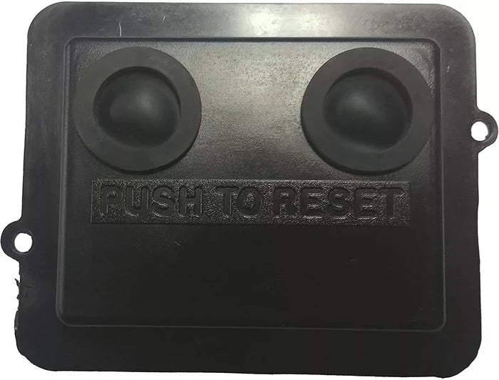 Black Suburban OEM Water Heater Thermostat Hi-Limit Switch Cover 525022 - Front View | United RV Parts