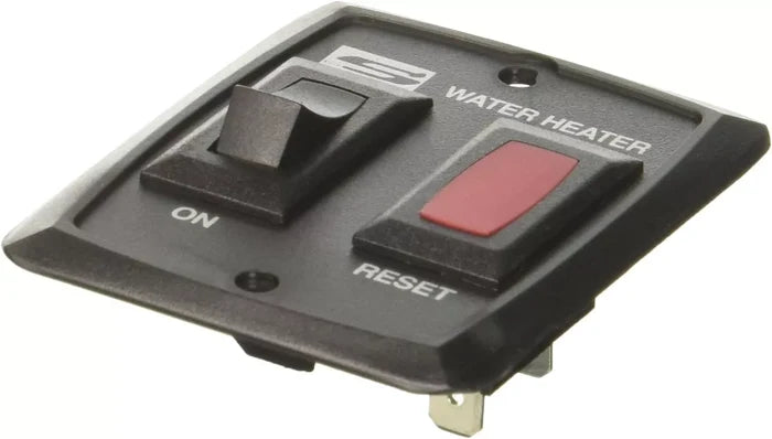 Black Suburban Water Heater Control Switch - Angled Detail View | United RV Parts