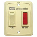 Suburban Water Heater On/Off Wall Switch 232795 Cream - Front View with ON Toggle & Red Reset Button | United RV Parts