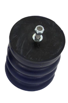Black SumoSprings SSF-106-40 Front Spring - Top-Down View of Mounting Plate and Stud | United RV Parts