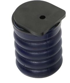 Blue SumoSprings SSR-209-40 Helper Spring with Black Mounting Plate - Front Angle | United RV Parts