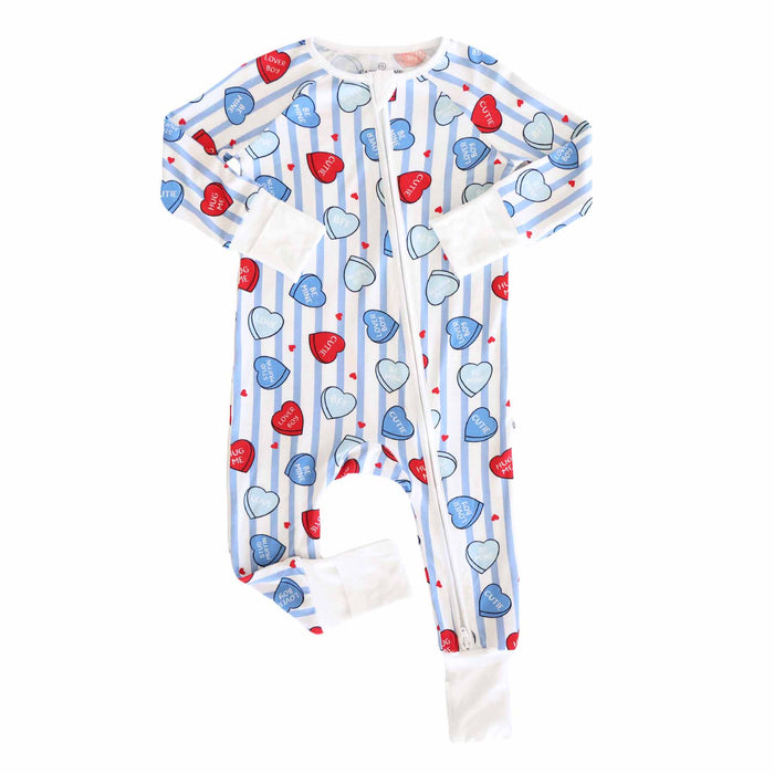 Sweet Like Candy Convertible Zip Romper in Blue