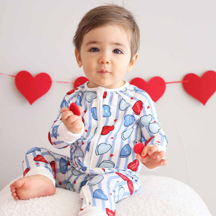 Sweet Like Candy Convertible Zip Romper in Blue