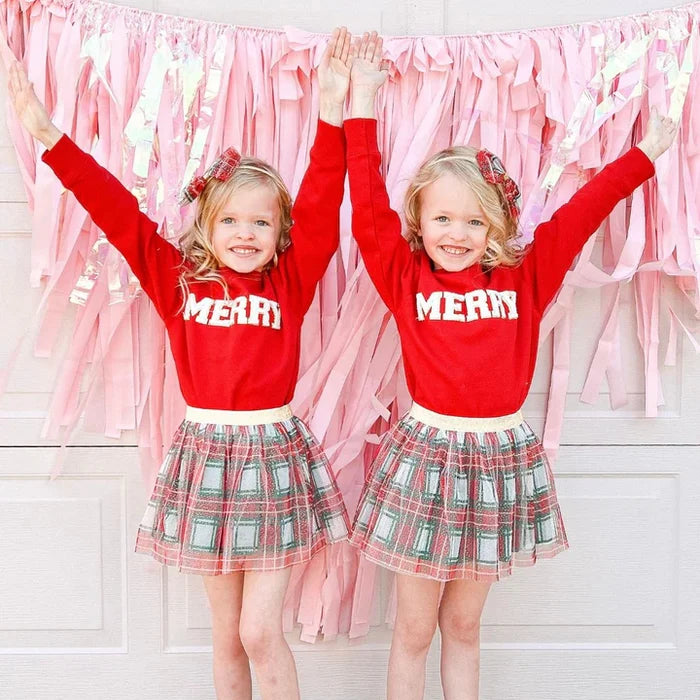 Sweet Wink Christmas Plaid Tutu