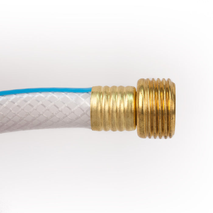Teknor Apex AquaFlex RV Water Hose Brass Male Fitting Close-Up - Connector Detail | United RV Parts