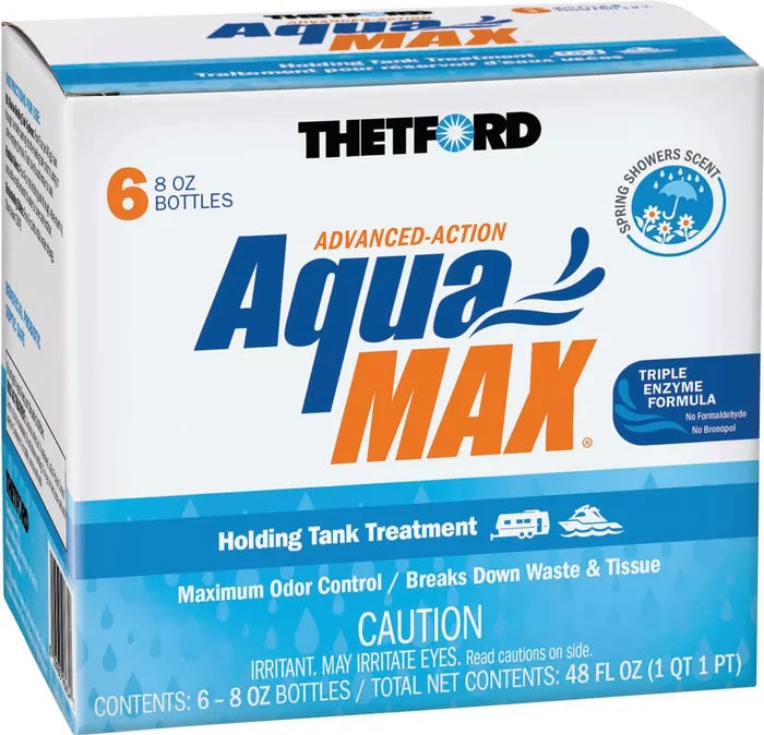 Thetford AquaMax Holding Tank Treatment 6-Pack Box - Front View | United RV Parts