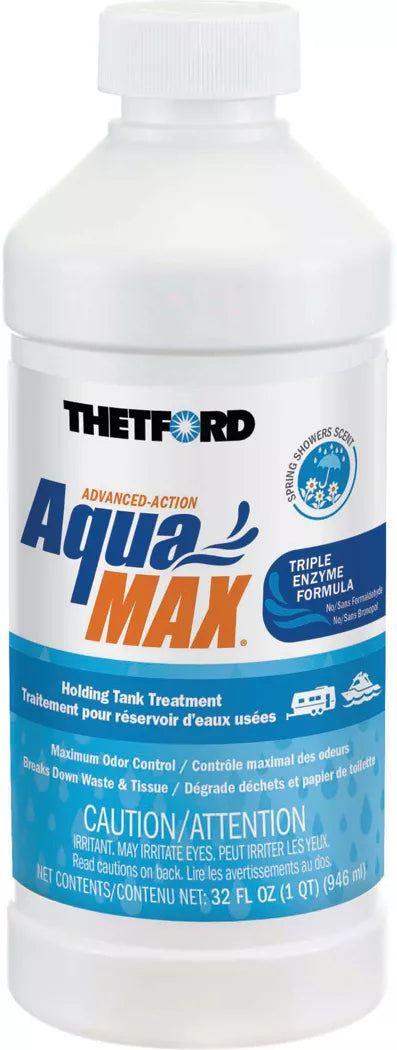 Thetford AquaMax Spring Showers Scent 32oz Holding Tank Treatment - Front View | United RV Parts