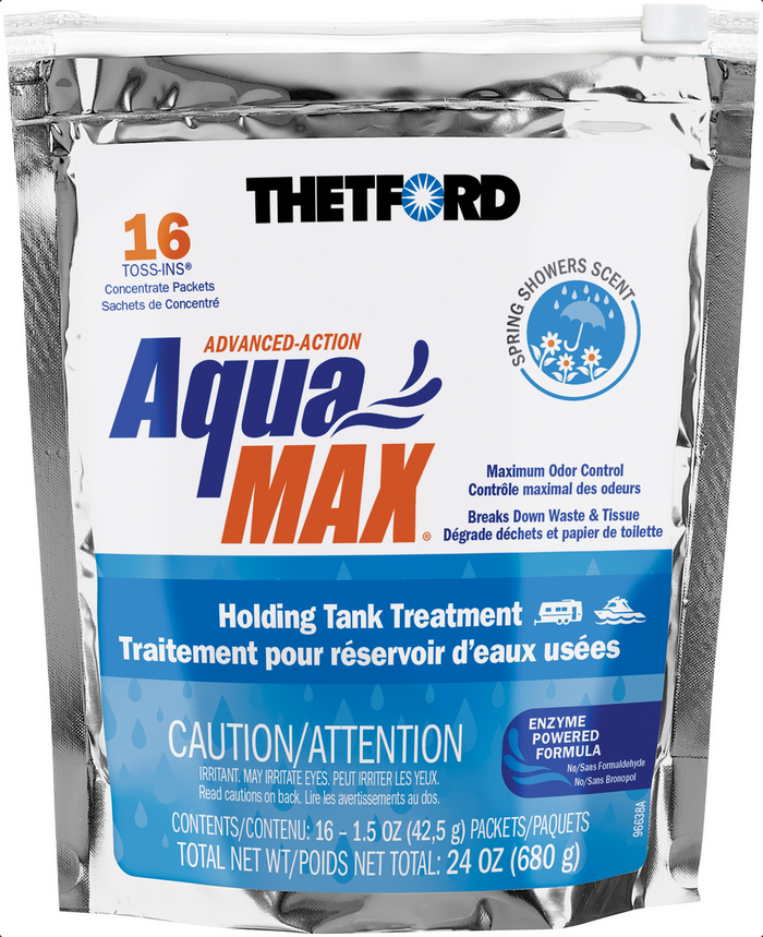Thetford AquaMax Spring Showers RV Holding Tank Treatment Toss-Ins 16-Pack - Front View | United RV Parts