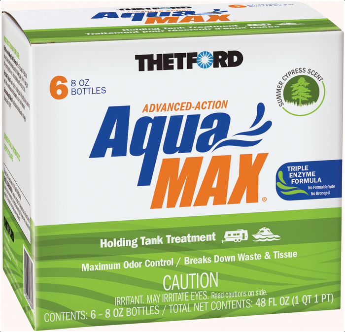 Thetford AquaMax Summer Cypress 6-Pack Box - RV Holding Tank Odor Control Treatment, Triple Enzyme Formula | United RV Parts