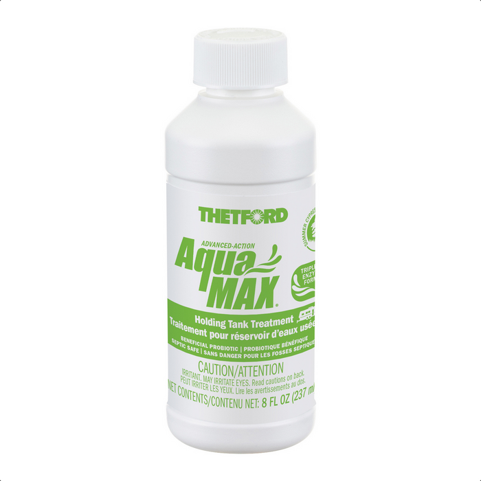 Thetford AquaMax 8 oz White Plastic Bottle - RV Black Water Tank Treatment, Summer Cypress Scent | United RV Parts