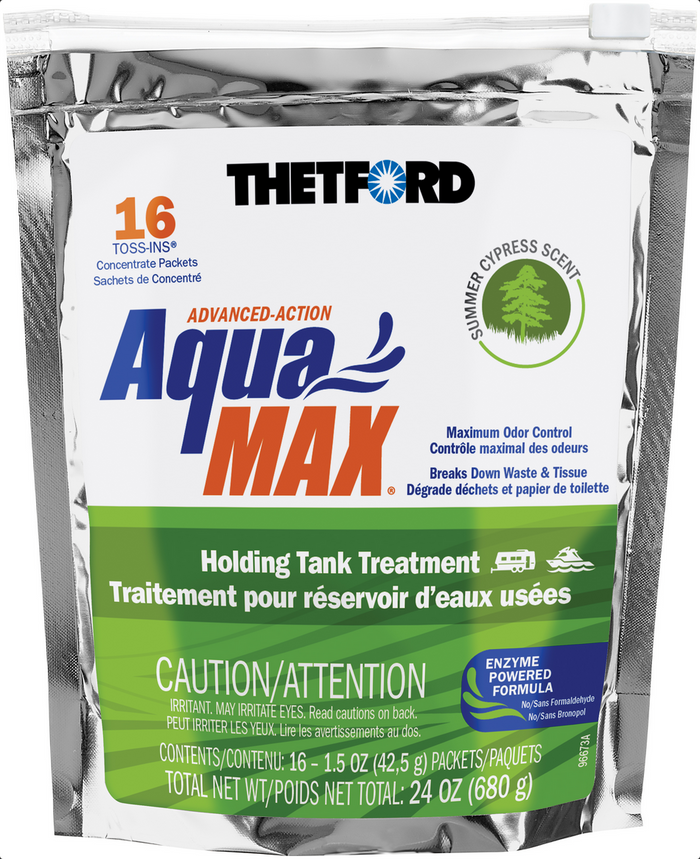 Thetford AquaMax Summer Cypress Scent Toss-Ins 16-Pack RV Black Water Tank Treatment | United RV Parts
