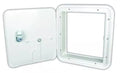 White Thetford 94337 Large RV Electrical Cable Hatch Square - Open View | United RV Parts