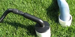 Black Threaded Sewer Adapter Nozzle - Lifestyle View | United RV Parts