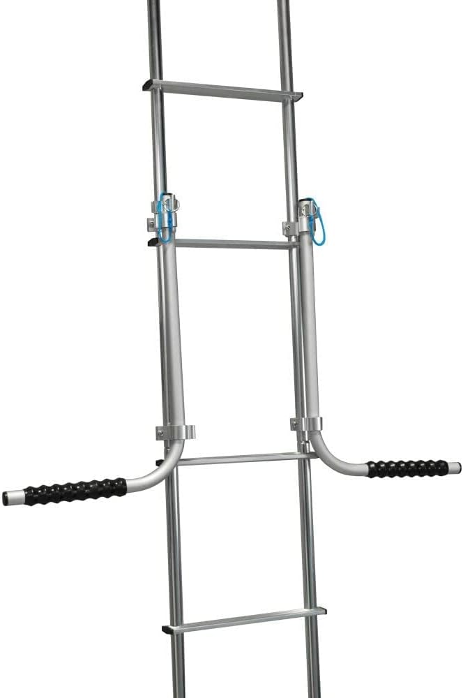 Silver Metal RV Ladder Mount Bracket - Side View | United RV Parts