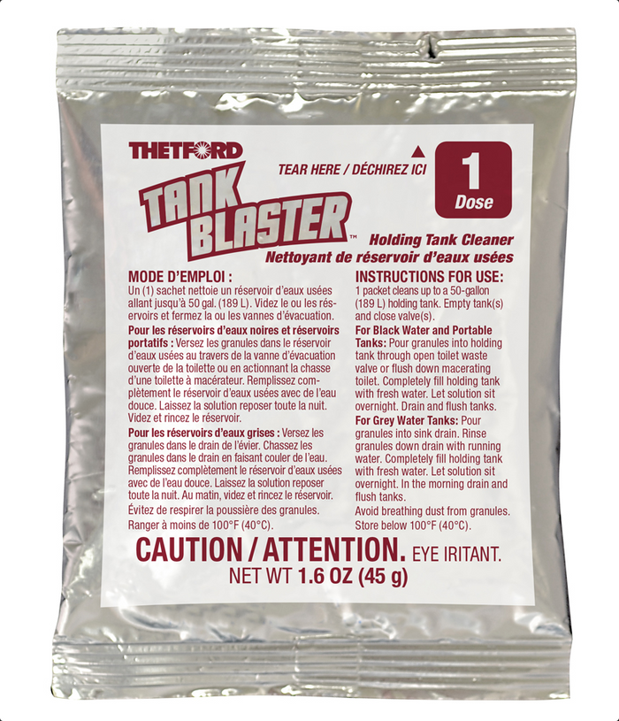 Thetford Tank Blaster Single Packet Instructions - Detailed Usage Information | United RV Parts