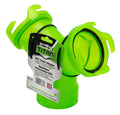 Green Thetford Titan WYE Sewer Adapter 17832 with Package - Angled View | United RV Parts