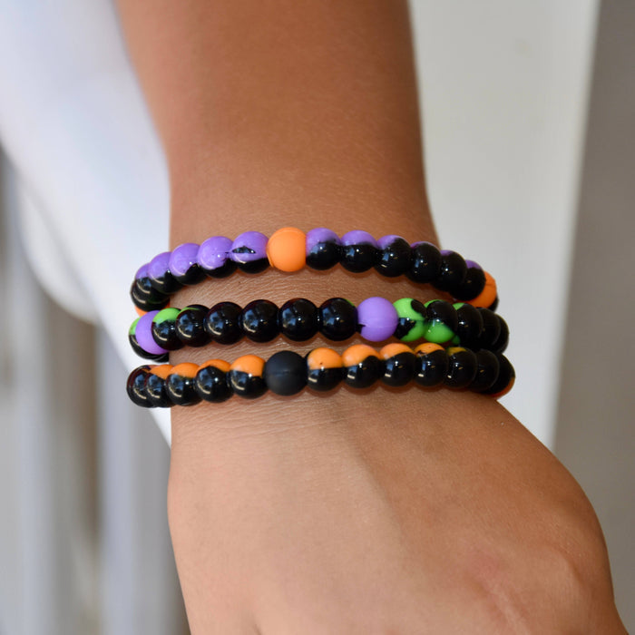 Tie Dye Silicone Beaded Bubble Bracelets