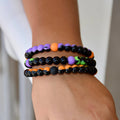Tie Dye Silicone Beaded Bubble Bracelets