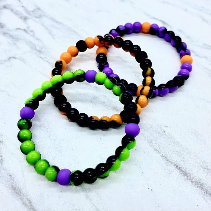 Tie Dye Silicone Beaded Bubble Bracelets