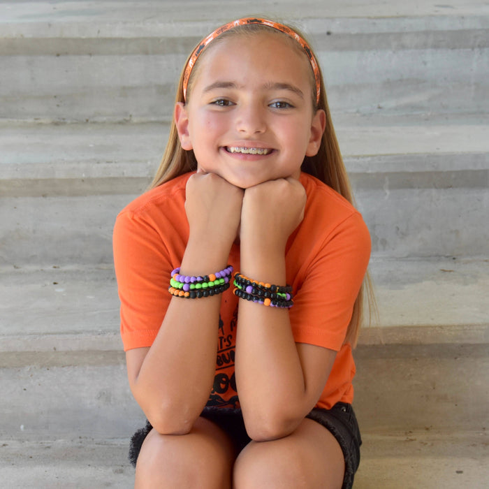 Tie Dye Silicone Beaded Bubble Bracelets