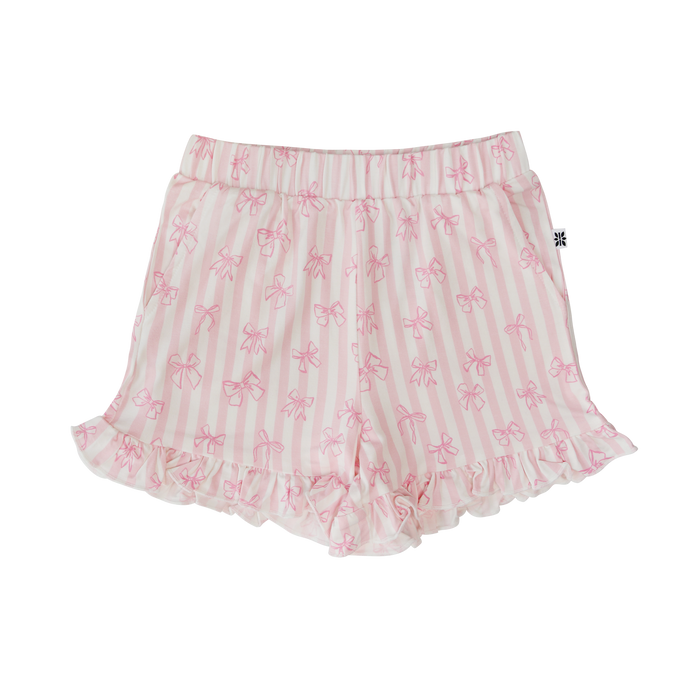 Tie The Knot Bamboo Ruffle Shorts