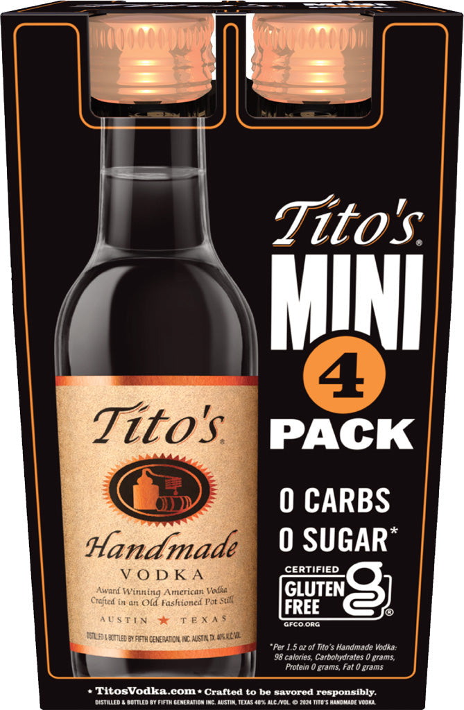 Tito's Handmade Vodka 50ml 4pk