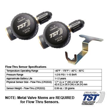 TST 507 Flow Thru Sensor Specifications Chart with Installation Tool | United RV Parts