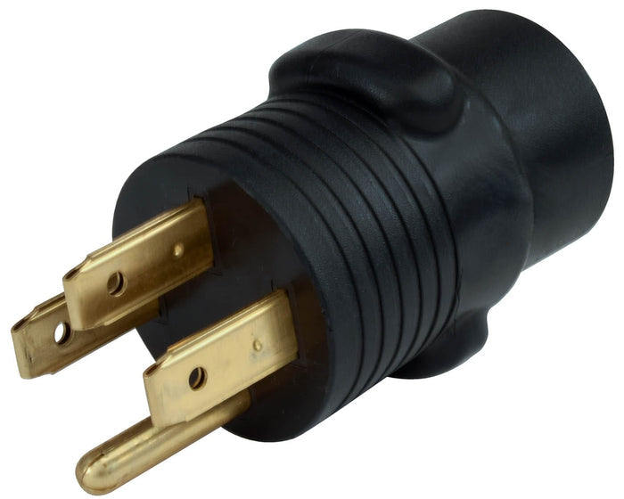 Black Valterra 30 Amp to 50 Amp RV Power Adapter - Front View | United RV Parts