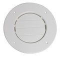White Plastic 4 Inch Spaceport AC Vent - Front View | United RV Parts