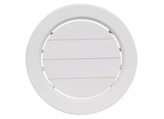 White 5-Inch Round RV Ceiling Register - Front View | United RV Parts