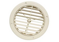 White Plastic Round Louvered A/C Ceiling Register 5-Inch - Front View | United RV Parts