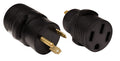 Black Valterra 50 Amp Female to 30 Amp Male RV Adapter Plug A10-3050A - Both Ends View | United RV Parts
