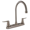 Brushed Nickel Valterra 8" Hi-Arc RV Kitchen Faucet Dual Lever PF221403 - Front View | United RV Parts