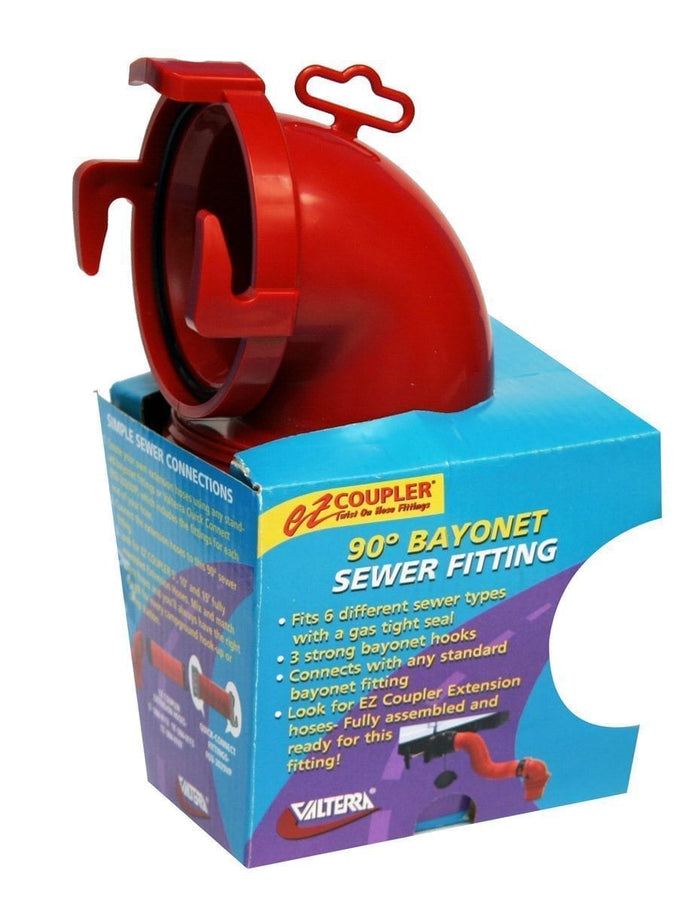 Red Valterra 90 Degree EZ Coupler Bayonet F02-3112 with Packaging | United RV Parts