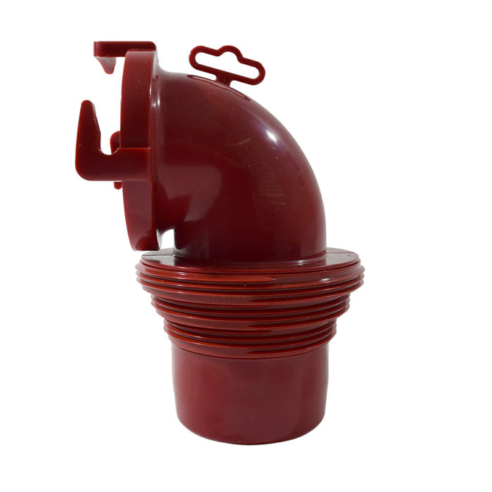 Red Valterra 90 Degree Sewer Coupler - Front Detail | United RV Parts