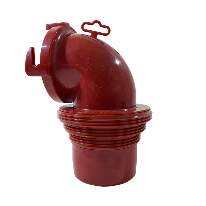 Red RV Sewer Hose Bayonet Coupler - Three Quarter View | United RV Parts
