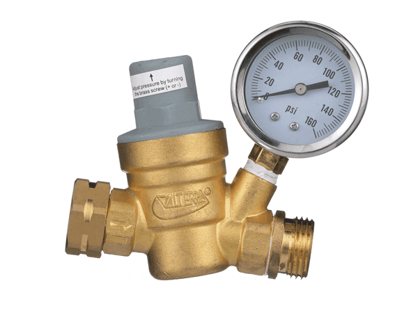 Brass Valterra A01-1117VP Water Pressure Regulator - 360 Degree View | United RV Parts