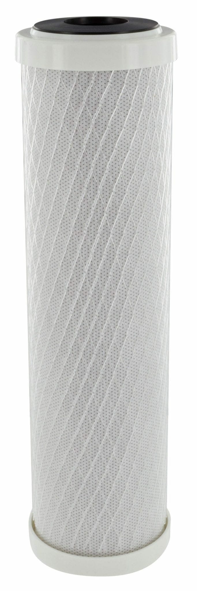 White Carbon Block RV Water Filter Cartridge A01-1136 - Side View | United RV Parts