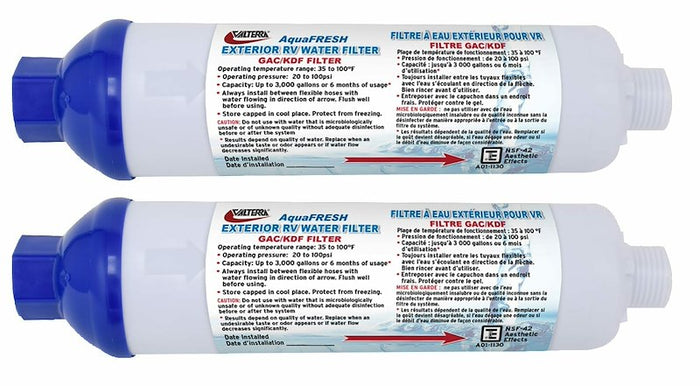 White Valterra AquaFresh Water Filter Cartridges - Product Detail | United RV Parts
