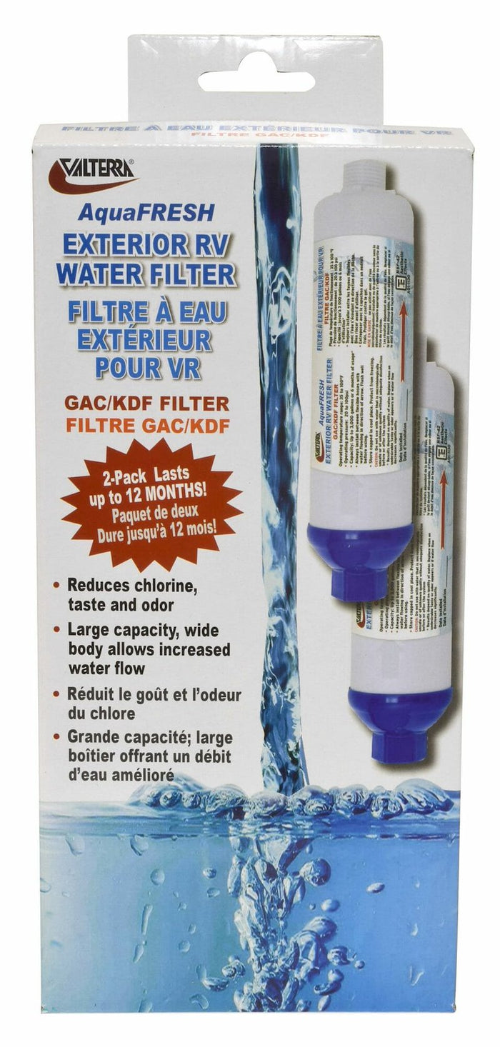 Valterra AquaFresh Exterior RV Water Filter Kit - Package Front | United RV Parts