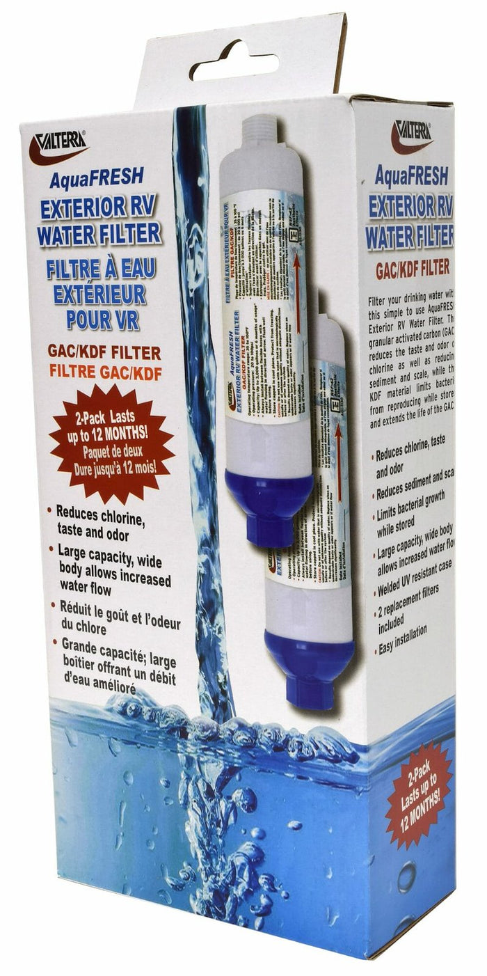 Valterra AquaFresh RV Water Filter Kit - Side Package View | United RV Parts